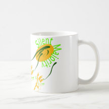 amarillo de la mayoría silenciosa tazas de café
