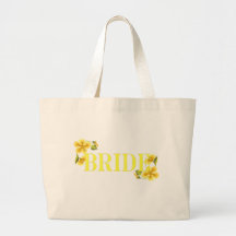 Amarillo de la novia bolsa de mano