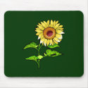 Amarillo del girasol tapetes de ratón