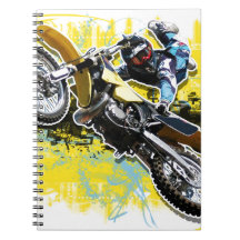 Amarillo del motocrós libro de apuntes