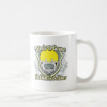 Amarillo del partido de fútbol taza de café