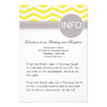 Amarillo elegante de las direcciones el | del boda invitación