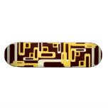 Amarillo estilizado de los rectángulos patín personalizado