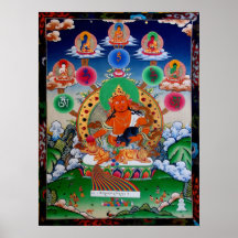 amarillo Jambhala del mantra de Buda del 黃財神 5 Poster