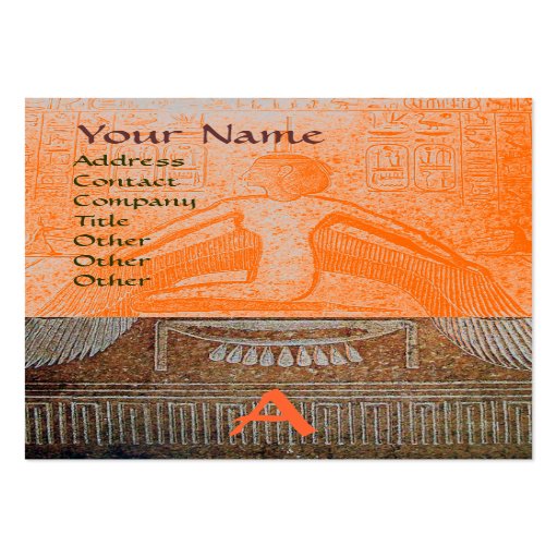 Amarillo-naranja blanco del marrón EGIPCIO del MON Tarjetas De Visita