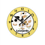 Amarillo personalizado granja del reloj de pared d reloj de pared