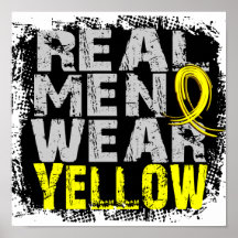 Amarillo real del desgaste de hombres de la endome poster