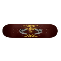 Amarillo tribal de los cráneos de T-Rex Patines