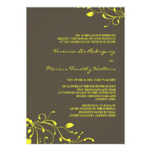 Amarillo y invitación floral de la etiqueta de Bro