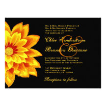 Amarillo y plantilla del boda de la margarita del  comunicado personal  