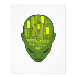 amarillo y verde de la cabeza del cerebro de la pl anuncio personalizado
