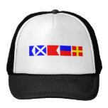 Ámbar de la bandera de código gorros bordados