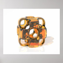 Ámbar transparente de InCubed de la escultura virt Poster