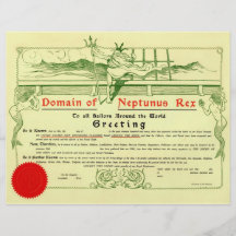 Ámbito de Neptunus Rex (1907) Tarjeta Publicitaria