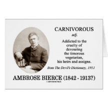 Ambrose Bierce carnívoro el diccionario del diablo Tarjetas