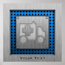 Ambulancia; Metal-mirada Posters