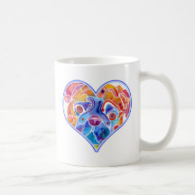 Ame a las tarjetas del día de San Valentín de un b Taza De Café