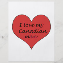 Ame a mi hombre canadiense tarjeta publicitaria
