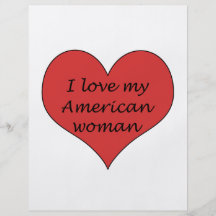 Ame a mi mujer americana tarjetas publicitarias