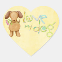 ame a mis pegatinas del perro pegatinas