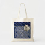 Ame la mi bolsa de asas de Pom Pomeranian - azul