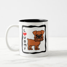 Ame mi Bruselas Griffon Tazas