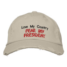 Ame mi miedo del país mi presidente gorra de béisbol