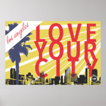 Ame su ciudad L.A. Graphic Poster