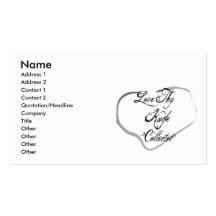 Ame Thy colector del cuchillo Tarjetas Personales