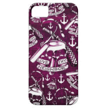 Ame thy modelo rosado vecino de los nudillos de co iPhone 5 fundas