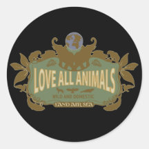 Ame todos los animales etiqueta