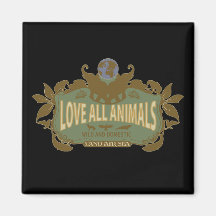 Ame todos los animales iman de nevera