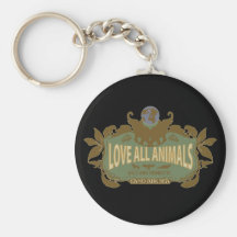 Ame todos los animales llavero