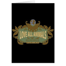 Ame todos los animales tarjeta
