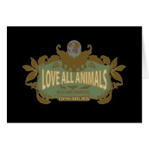 Ame todos los animales tarjetón