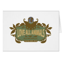 Ame todos los animales tarjetón