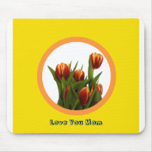 Ámele mamá - tulipanes el MUSEO Zazzle Alfombrilla De Ratón