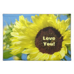 ¡Ámele! placemat amarillo de los girasoles de los  Manteles Individuales