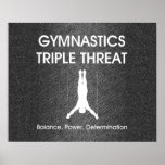 Amenaza SUPERIOR del triple de la gimnasia (hombre Impresiones