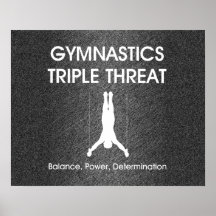 Amenaza SUPERIOR del triple de la gimnasia (hombre Impresiones
