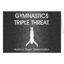 Amenaza SUPERIOR del triple de la gimnasia (hombre Felicitación