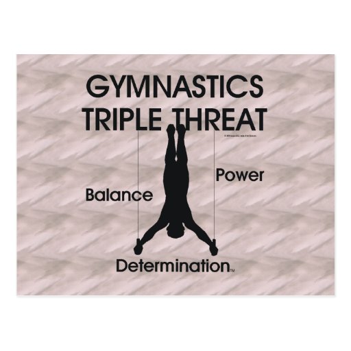 Amenaza SUPERIOR del triple de la gimnasia (hombre Tarjeta Postal