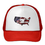 América: Los E.E.U.U. siluetean y gatito Gorras De Camionero