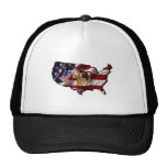 América: Los E.E.U.U. siluetean y gatito Gorros