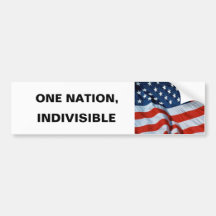 American_Flag, UNA NACIÓN, INDIVISIBLE Etiqueta De Parachoque