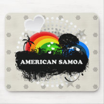American Samoa con sabor a fruta lindos Alfombrillas De Ratones