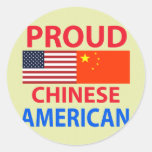 Americano chino orgulloso pegatinas  