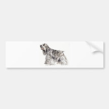Americano cocker spaniel etiqueta de parachoque