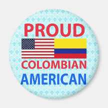 Americano colombiano orgulloso imán