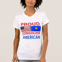 Americano congolés orgulloso camiseta